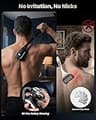 VIKICON Electric Back Shaver with 6D Floating Head and Foldable Handle Silver Black