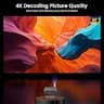 HAPPRUN Google TV 2000 ANSI Lumens Outdoor Projector with Adjustable Stand