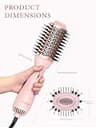 LANDOT One-Step Hair Blow Dryer Oval Brush with Titanium Barrel - 1000W