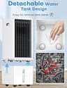 COOLECH 4-in-1 Windowless Evaporative Air Cooler with 3.2-Gallon Water Tank