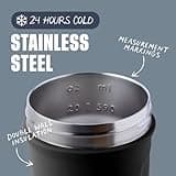 BlenderBottle Strada Insulated Stainless Steel Protein Shaker Cup with Whisk