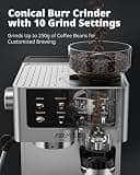 AIRMSEN 20-Bar Espresso Machine with Integrated Burr Grinder