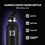 IRON °FLASK Insulated Stainless Steel Sports Water Bottle with Three Lid Options
