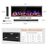 R.W.FLAME 50-Inch Smart Electric Fireplace, Log & Crystal Media Set Included