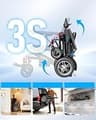 AGELESSJOY 15-Mile Range All-Terrain Foldable Portable Power Motorized Chair