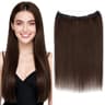 MY-LADY 16-Inch Halo Hair Extensions Real Human Hair Lightweight Weft