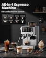 AIRMSEN 20-Bar Espresso Machine with Integrated Burr Grinder