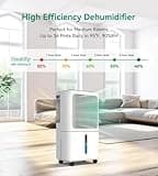 VEAGASO 34-Pint Portable Dehumidifier for 2500 Sq.Ft with Touch Display