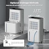 Ludatido 80-Pint Upgraded 2025 Dehumidifier for 5000 Sq.Ft Whole Homes