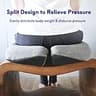 Cushion Lab Patented Pressure Relief Ergonomic Charcoal Memory Foam Seat Cushion