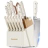 Astercook 14-Piece Full Tang Stainless Steel Knife Set with Sharpening Block