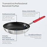 Tramontina Professional 10-Inch Restaurant Frying Pan with Silicone Grip