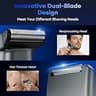 Kensen Men's Electric Back Hair Trimmer with 2-in-1 Dual Blade Telescopic Handle