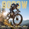 8000W Dual Motor Fast Electric Bike, 52V 36Ah Removable Battery, 48 MPH