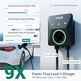 IYILO 48A Hardwired Smart Level 2 EV Charger with Dual Temp Sensors & 25ft Cable