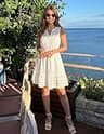 MEROKEETY Women's Sleeveless V-Neck Flowy A-Line Mini Sundress with Pockets