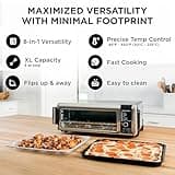 Ninja Digital Air Fryer Toaster Oven with Flip-Up Space-Saving Design, 1800W Silver