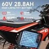 QRONGE X1 Spark Electric Dirt Bike, 4500W Mid-Drive, 60V 28.8Ah Battery