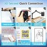 5G WiFi Art Projector with App-Free Web Control and Stable Downward Projection Stand