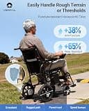 VERPAL 500W Dual Motor All-Terrain Foldable Lightweight Electric Wheelchair