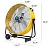 Tornado 24-Inch Heavy-Duty Metal Industrial Drum Fan, 7700 CFM, 1/3 HP