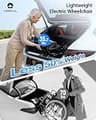 VERPAL 35.7lbs Lightweight Foldable Electric Wheelchair with 360W Dual Motor