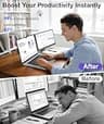Orfibz 14.2-Inch Full HD IPS Dual Laptop Screen Extender Display Panel
