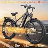8000W Peak Dual Motor Electric Bike for Adults, 50 MPH Max Fast E-Bike