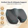 TushGuard Ergonomic U-Shaped Memory Foam Seat Cushion with Non-Slip Rubber Base