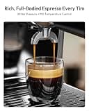 EUHOMY 20-Bar Espresso Machine with Built-In Burr Grinder