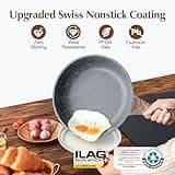 Sensarte 9.5-Inch Swiss Granite Nonstick Skillet with Heat Resistant Handle
