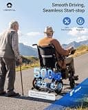 VERPAL 500W Dual Motor All-Terrain Foldable Lightweight Electric Wheelchair