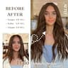 BUPPLER 20-Inch Wavy Synthetic Halo Hair Extension with Custom Notches