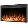 Rodalflame 50-Inch Recessed Electric Fireplace Insert with Touchscreen Display