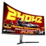SANSUI 34-Inch 240Hz UWQHD 1500R Curved VA Gaming Monitor with HDR400