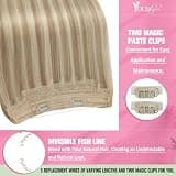YoungSee 18-Inch Halo Wire Hair Extension Real Human Hair Dirty Blonde