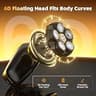 VIKICON Groomer Electric Back Shaver with 6D Floating Head and Foldable Handle Black