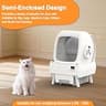 FRCFRC Slim Profile Self-Cleaning Automatic Cat Litter Box with App Control Function