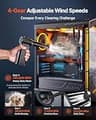 ZOAIVR 130,000 RPM Cordless Compressed Air Duster with 8000mAh Battery