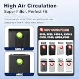 PETOX 116130 Replacement Filter H Combo 2-Pack for Winix 5500-2 and AM80
