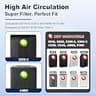 PETOX 116130 Replacement Filter H Combo 2-Pack for Winix 5500-2 and AM80