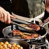 HexClad Hybrid 10-Inch Frying Pan with Tri-Ply Stainless Steel Construction