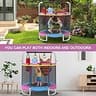60-Inch Kids Trampoline with Safety Enclosure, Gymnastics Bar, and Hoop