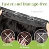 KooKaStyle 20-Inch Invisible Wire Synthetic Hair Extensions Dark Brown