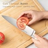 Astercook 14-Piece Full Tang Stainless Steel Knife Set with Sharpening Block