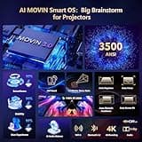 Smart Outdoor Projector, 3500-Ultra Bright, 65W Dolby Audio, 4K Supported