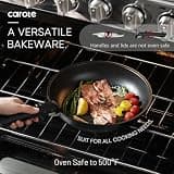 Carote 19-Piece Nonstick Cookware Set with Detachable Handles and Storage Lids