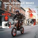 QRONGE X1 Spark Electric Dirt Bike, 4500W Mid-Drive, 60V 28.8Ah Battery