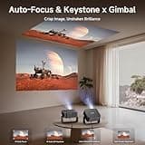 Portable 4K Outdoor Smart Projector with 2000 ANSI and Auto Keystone