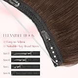 Rich Choices 12-Inch Real Remy Human Hair Halo Extension in Dark Brown